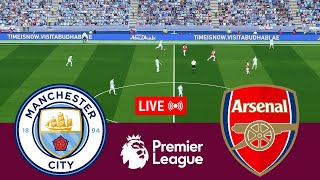 Manchester City vs Arsenal Premier League 2324 Full Match  Video Game Simulation PES 2021 [upl. by Past]