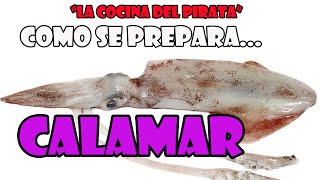 COMO LIMPIAR UN CALAMAR PASO A PASO [upl. by Arze]