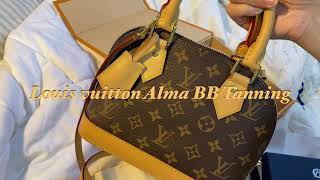 루이비통 셀프태닝 6개월 후 비교영상 알마BB🥰 뤼느아르 사용후기 louis vuitton alma BB vachetta patina [upl. by Dnalyk]