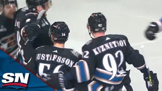 Erik Gustafsson Combines With Evgeny Kuznetsov On GiveAndGo To Open Scoring vs Canadiens [upl. by Atinit]