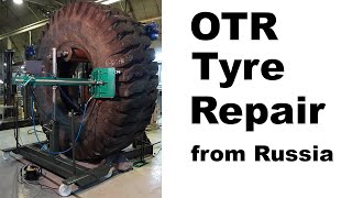 Inexpensive OTR Tyre Repair vulcanising machine from Russia [upl. by Atilal]