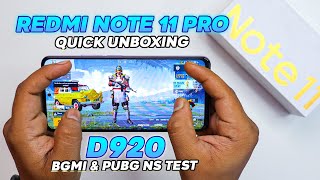 Redmi Note 11 Pro Unboxing and BGMI Test 🔥 Dimensity 920 🔥 [upl. by Tiffanle]