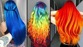 Top 10 Amazing Hair Color Transformation For Long HairRainbow Hairstyle Tutorials Compilations [upl. by Sair861]