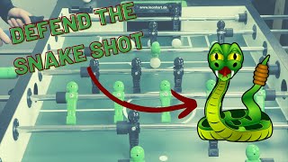 Foosball Tutorial  How To Defend The Snake Shot Jet  Table Soccer  strategysunday with Linh [upl. by Neerak]