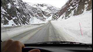 Driving to Nordkapp in winter [upl. by Ynattib855]