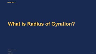 What is Radius of Gyration [upl. by Un150]