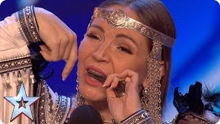 Will jaw harpist Olena be galloping through with her unique HORSE noises  Auditions  BGT 2018 [upl. by Leamhsi]