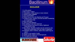 bacillinum characteristics [upl. by Ahsiemac]