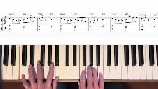 Beginner Jazz Piano Improvisation Lesson 2 Diatonic and Chromatic Passing Notes 9ths and b9ths [upl. by Brenner272]