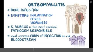 Osteomyelitis  Causes Symptoms Diagnosis amp Treatment Pathology [upl. by Tera]