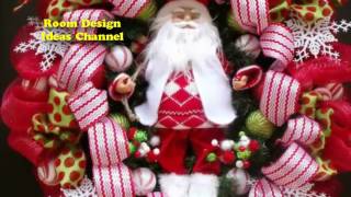 Christmas Wreath Decorating Ideas  Christmas Wreaths Decorating Ideas With Ribbons And Bows [upl. by Elletse]