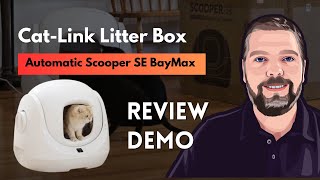 Catlink Lite Scooper Baymax SE Litter Box Review amp Demo [upl. by Ohaus]