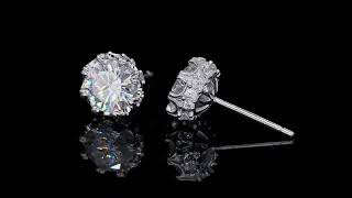 GORGEOUS 10CT MOISSANITE DIAMOND FLOWER STUD EARRINGS by Evani Naomi Jewelry [upl. by Retsel]