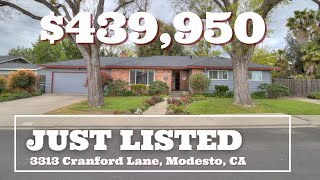 3313 Cranford Lane Home Tour  Modesto Home for Sale [upl. by Suhcnip]