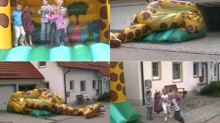 Aufbauanleitung Hüpfburg kleine Giraffe [upl. by Laurinda]