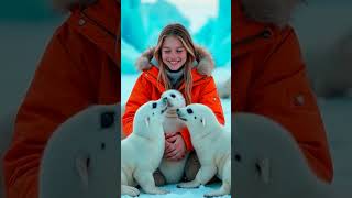 Embracing Nature A Heartwarming Encounter with Baby Seals in the Arctic northernfurseal harpseal [upl. by Nairbo]