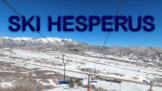 Snowboarding Hesperus Ski area Durango Colorado February blue bird great snow night skiing BEST HD [upl. by Ietta618]