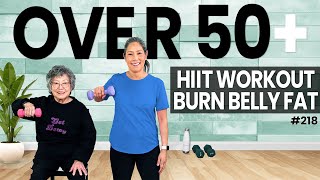 12 Exercises for Ages 50 HIIT Workout for Seniors to Lose Weight [upl. by Dorsman]