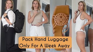 PACK WITH ME  HAND LUGGAGE ONLY FOR 8 DAYS AWAY  Kerry Whelpdale [upl. by Ateval]