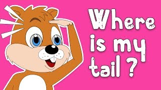 Where is my squirrel tail   Kindergarten animal education songs for children by Fun For Kids TV [upl. by Okajima90]