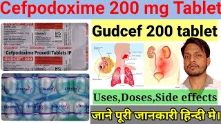 Cefpodoxime proxetil tabletCefpodoxime tablets ip 200 mg uses Gudcef 200 tablet uses in hindi [upl. by Grethel]