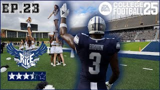 College Football 25 Rice Owls Dynasty Ep23  A Near Miss [upl. by Aronek]