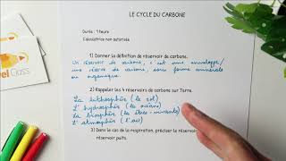 LE CYCLE DU CARBONE  Bac corrigé 2021  Enseignement Scientifique terminale [upl. by Nahtannoj]