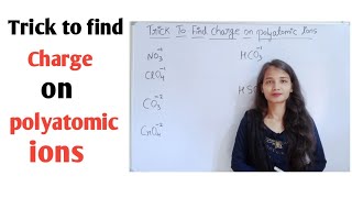 Trick to find charge on polyatomic ions [upl. by Dnamra]