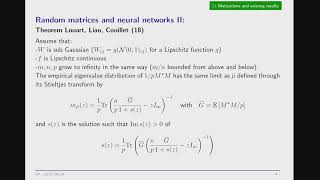 Eigenvalue distribution for non linear models of random matrices [upl. by Charline]