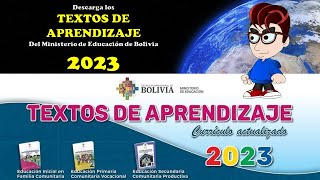 Como descargar los TEXTOS DE APRENDIZAJE gestión 2023  2024 del Ministerio de Educación de Bolivia [upl. by Callan]