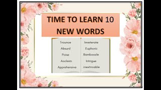 Learn 10 New Words English Vocabulary  Meaning  Sentences [upl. by Anoynek]