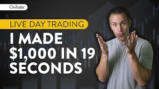 LIVE Day Trading  I Made 1000 in 19 seconds [upl. by Emylee]