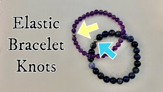 How to tie elastic bracelets  simple knot [upl. by Neelik]