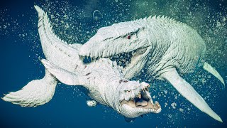 Mosasaurus Albino vs All Albino marine reptiles  Jurassic World Evolution 2 [upl. by Oshinski]