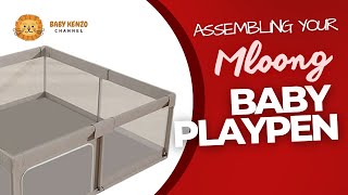 👶 Mloong  Baby Playpen with Mat  Assembly [upl. by Arimas764]