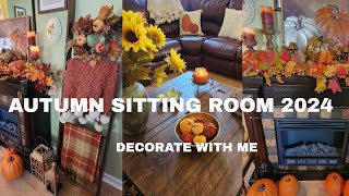 🍂AUTUMN SITTING ROOM 2024  DECORATE WITH ME 🍂 [upl. by Anitsirk]