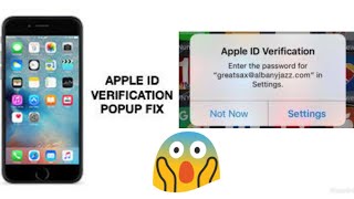 HOw to fix Apple ID Verification Popup on iOS10 [upl. by Noiz]