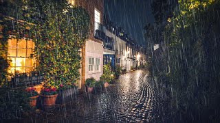 A Rainy London Night Walk in South Kensington  Beautiful Mews amp City Lights [upl. by Duaner801]