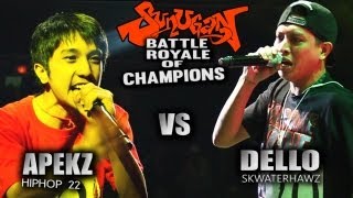 SUNUGAN BATTLE ROYALE of CHAMPIONS DELLO vs APEKZ vs RIGHTEOUS ONE [upl. by Gillan]