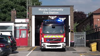 LIFE RISK Marple Pump Turnout Greater Manchester Fire And Rescue Service [upl. by Jegar]