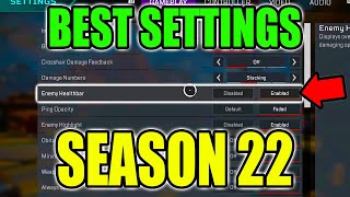 BEST SETTINGS FOR APEX LEGENDS SEASON 22 [upl. by De Witt424]