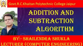 ADDITION AND SUBTRACTION ALGORITHM By Er SHAILENDRA SHUKLA [upl. by Brady]