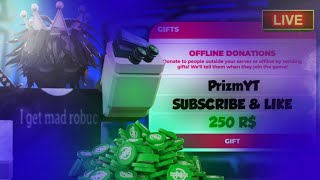 DONATING ROBUX TO VIEWERS  🔴 PLS DONATE LIVE 🔴 [upl. by Sanjiv3]