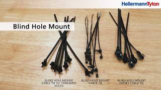 EasytoUse Blind Hole Mount Cable Ties from HellermanTyton — Allied Electronics amp Automation [upl. by Anelat735]