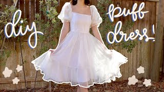 Diy Puff Sleeve Dress  Pattern Available  Selkie Inspired Puff Dress Tutorial ✨so dreamy✨ [upl. by Cassandra]