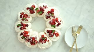 Pavlova Wreath Everyday Food with Sarah Carey [upl. by Htilil]