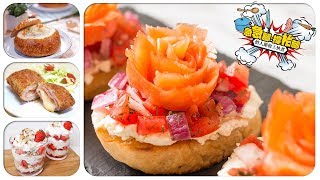 【食譜】急急腳撐枱腳：前菜 煙三文魚玫瑰多士 Smoked Salmon Rose On Crostini Recipe [upl. by Rowan499]