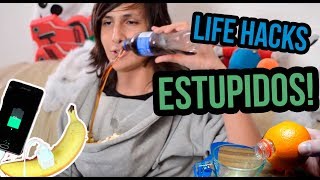 Probando Life hacks ESTUPIDOS [upl. by Colwell413]