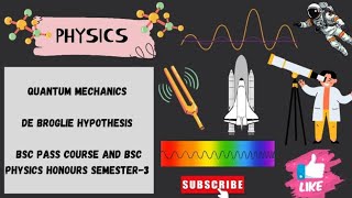 De broglie hypothesis for bsc pass course and bsc physics honours semester3 [upl. by Annaitsirhc604]