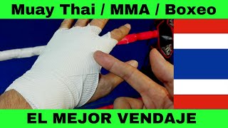 VENDAJE   EL MEJOR   para ENTRENAMIENTO de Box  Muay Thai  Kickboxing  MMA  TUTORIAL [upl. by Jamila]